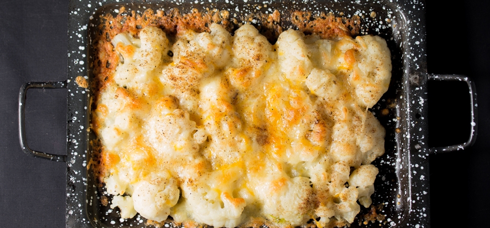 grilled cauliflower on a pan