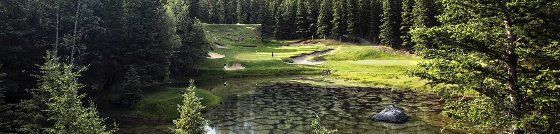 small pond on the golf course