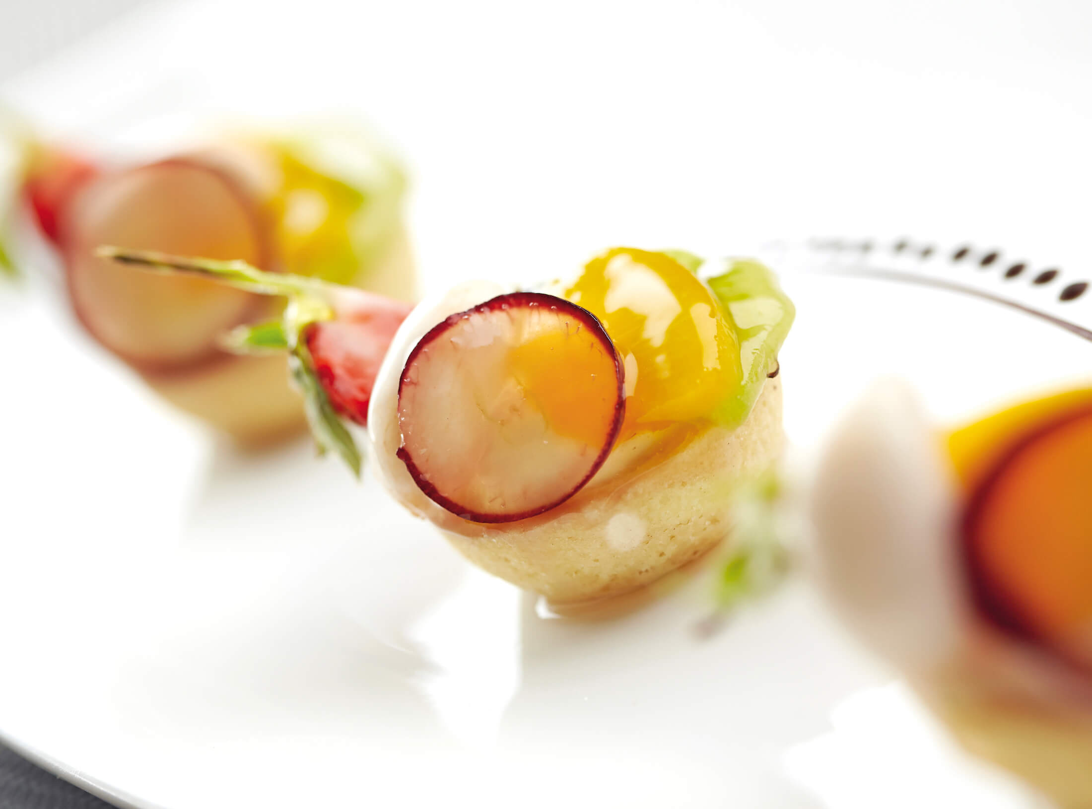 close up of small pastry