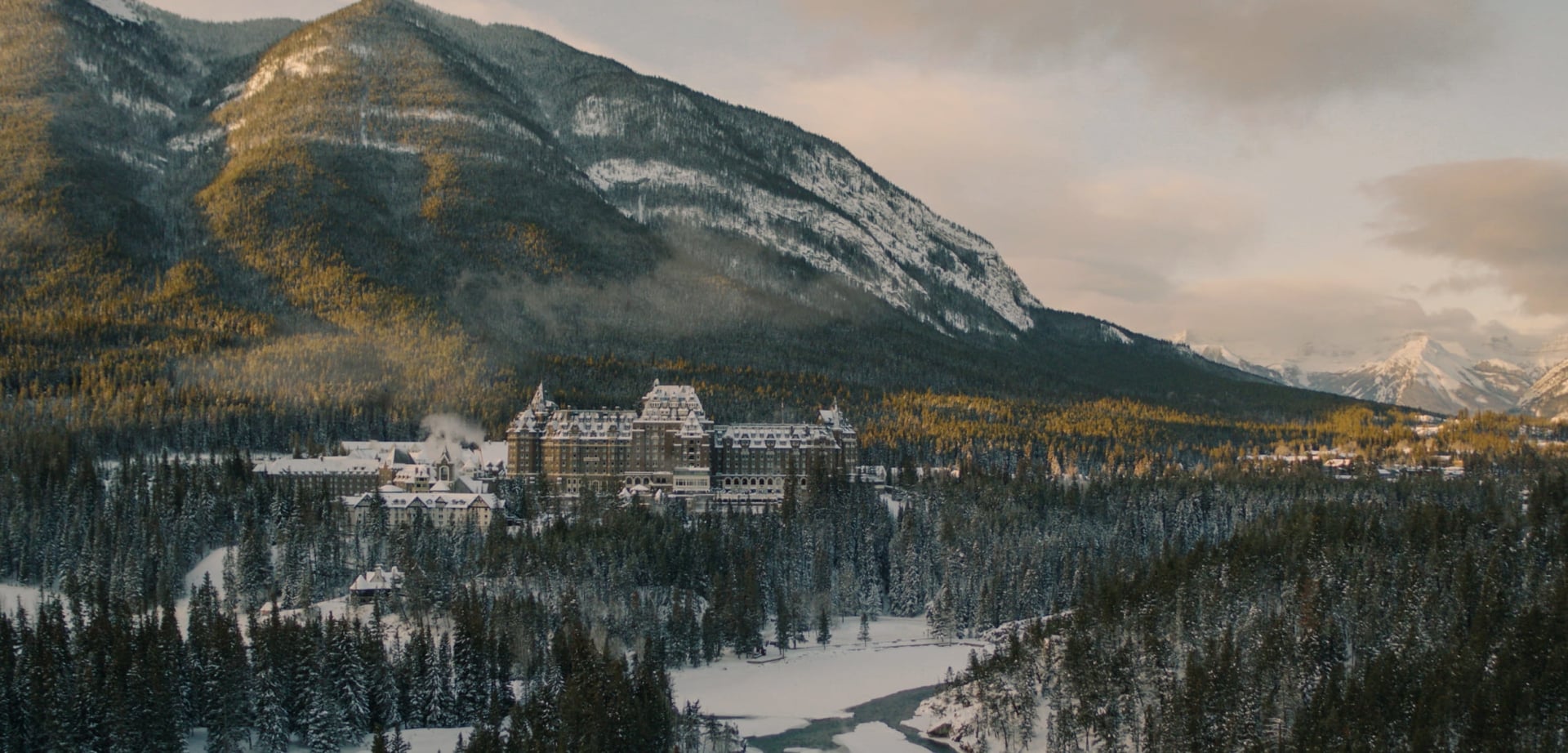 aerial shot of the hotel