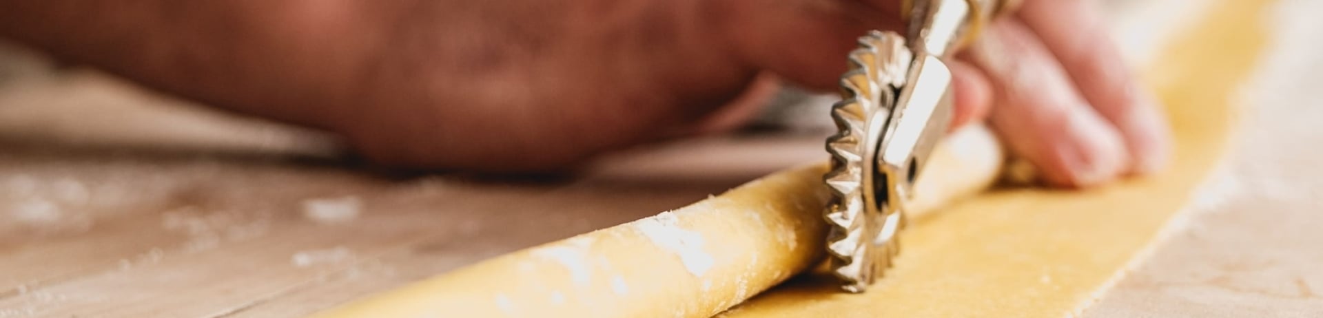 a chef prepping pasta