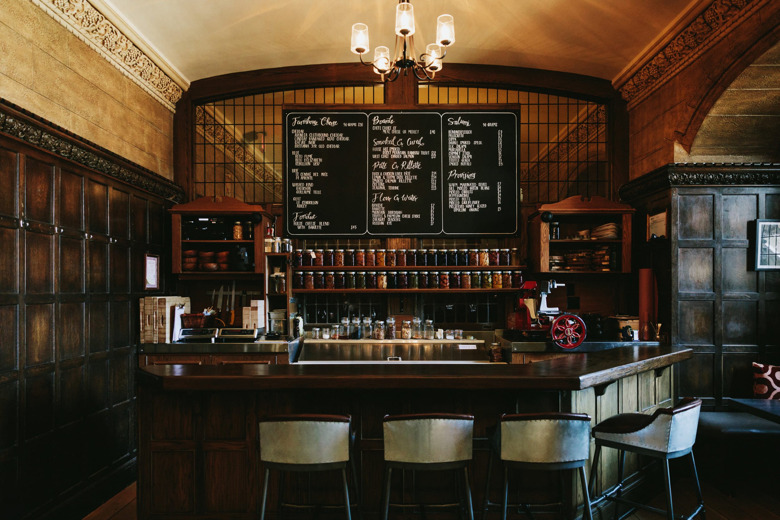 small bar area at grapes