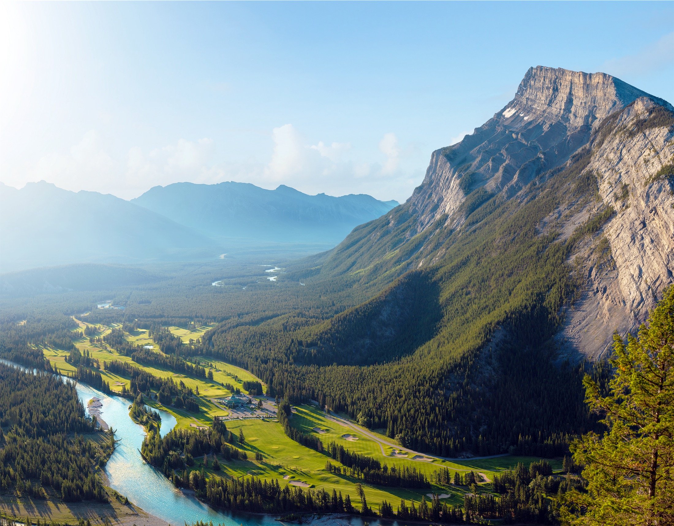 aerial of golf course