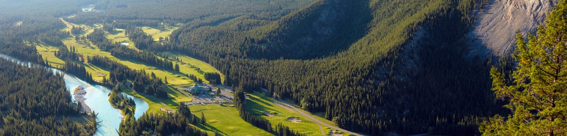 aerial of a golf course