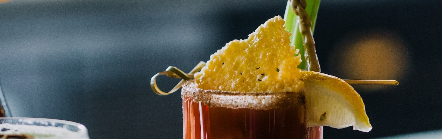 cocktail with a lot of garnish