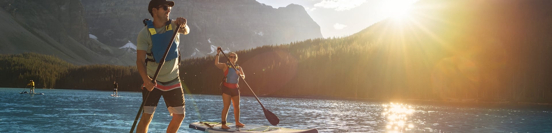 Standup paddle boarding, Banff National Park